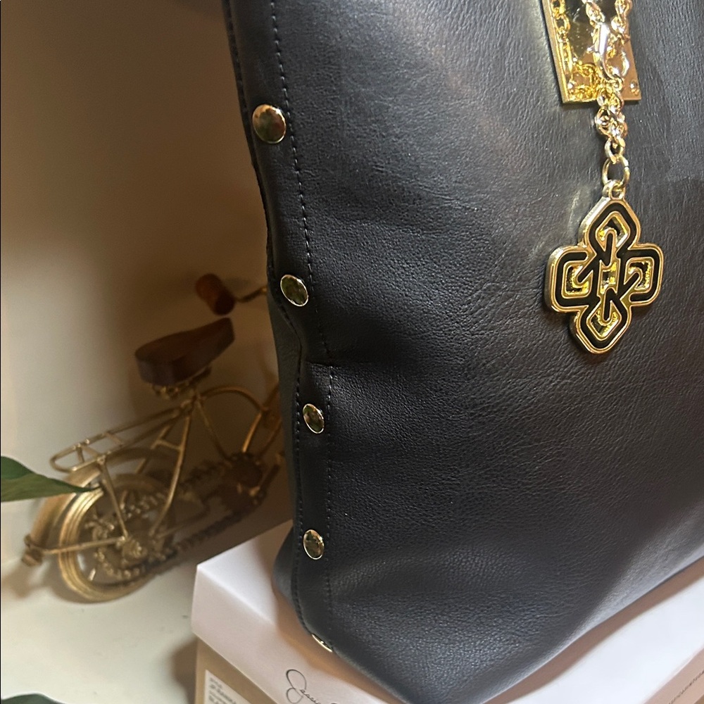 Black Gianni Bini Tote Bag with Gold Accents…just ask about it if u 😍it! - Picture 6 of 10
